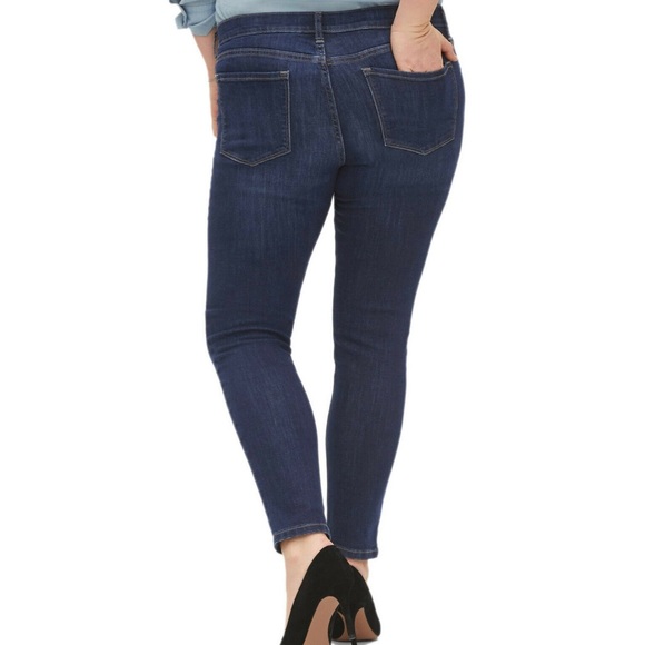Banana Republic Womens Dark Denim Wash Mid Rise Skinny Jeans Sz 26/2 - Picture 2 of 10